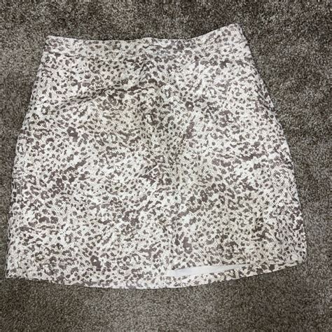 Free People Faux Leather Snake Skin Print Mini Skirt Gem