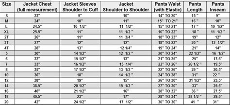 Boys Suit Size Chart A Visual Reference Of Charts Chart Master