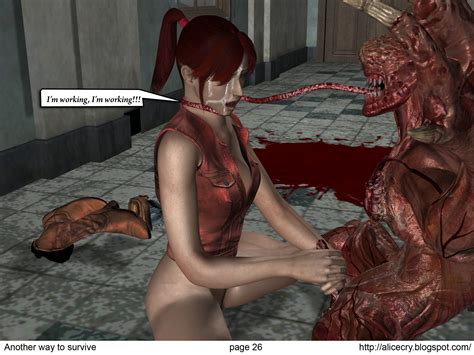 Rule 34 3d Alicecry Claire Redfield Female Human Licker Male Resident Evil Straight Tagme