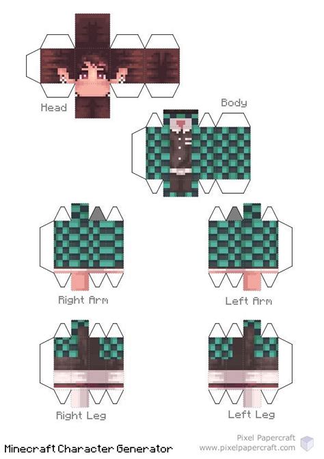 Papercraft Demon Slayer Tanjiro Kamado Paper Dolls Diy Paper