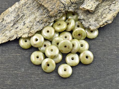 50 6x2mm Opaque Greenstone Picasso Smooth Rondelle Beads Michaels