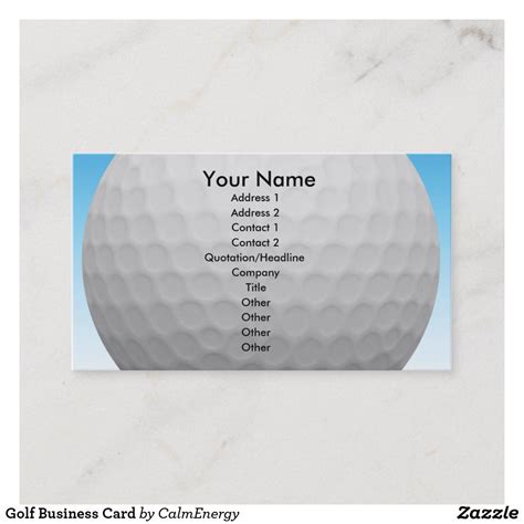 Golf Business Card | Zazzle