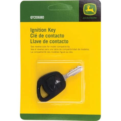 Clé de contact micro tracteur John Deere GY20680