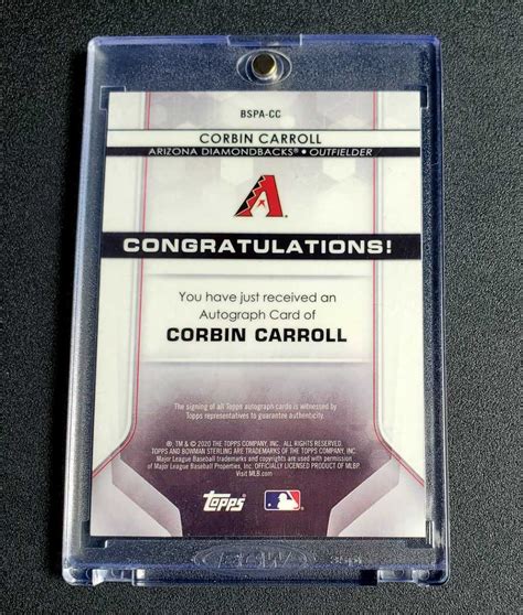 Yahoo Corbin Carrollgold Refractor Auto