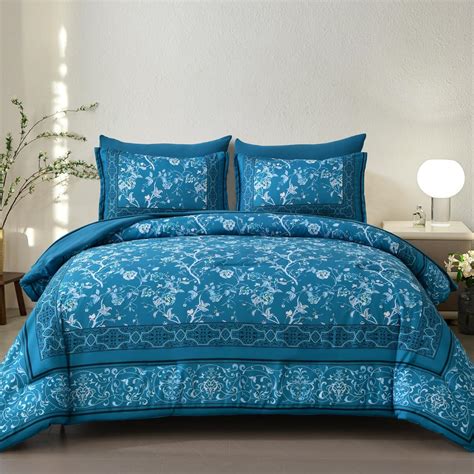 Amazon Dobuyly Teal Comforter Set King Size 7 Piece Bed In A Bag