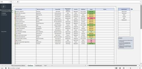 Risk Assessment Matrix Template, Matrix Digital Excel Templates, Risk ...