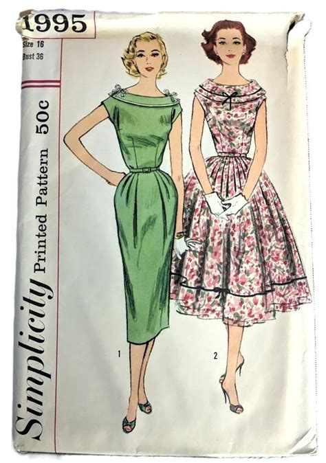 Gorgeous 1950s Vintage Sewing Dress Patterns Simplicity 1988 3752 2226 1995 1819 2040 2152 2230