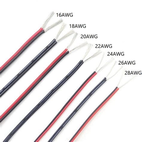 5Meters UL2468 2Pins Wire Copper Cable 30AWG 28AWG 26AWG 24AWG 22AWG