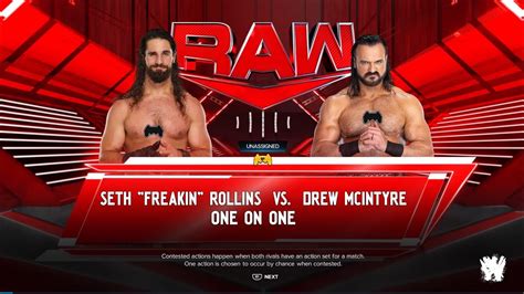 Wwe K Seth Rollins Vs Drew Mcintyre Full Match Gameplay Youtube