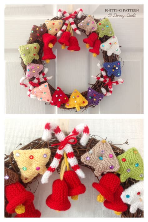 Christmas Wreath Free Knitting Patterns And Paid Knitting Pattern