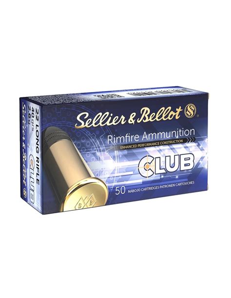 MUNITIONS SELLIER BELLOT 22 LR CLUB 40gr 2 6g BOITE DE 50 Armurerie