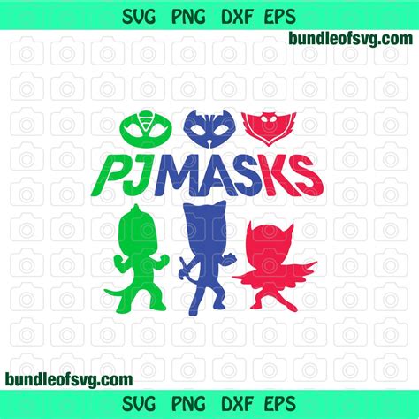 Pj Masks Svg Owlette Catboy Gecko Svg Pj Masks Silhouette