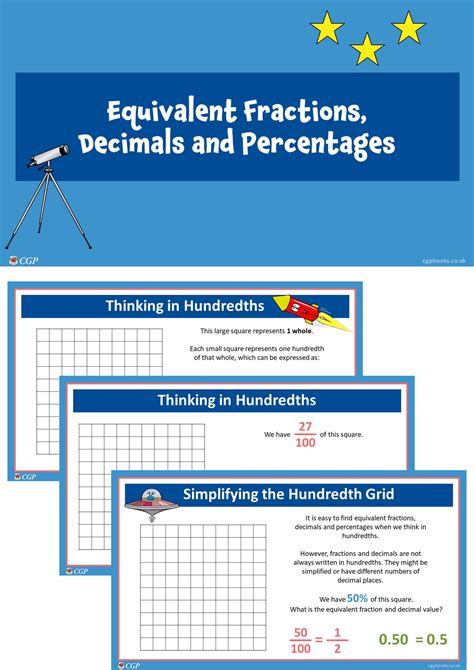 Equivalent Fractions Decimals And Percentages Year Cgp Plus