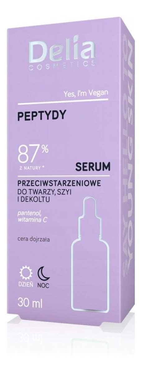 DELIA PEPTYDY Serum Przeciwstarzeniowe Do Twarzy Szyi I Dekoltu Na