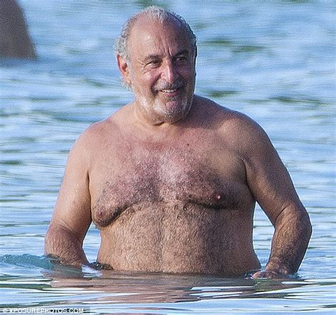 Shirtless Sir Phillip Green Makes A Splash In A Pair Of Funky Floral