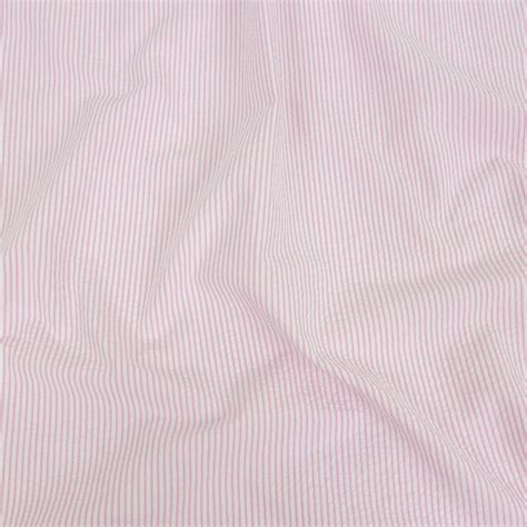 Brasilia Pink Striped Organic Cotton Seersucker Seersucker Cotton