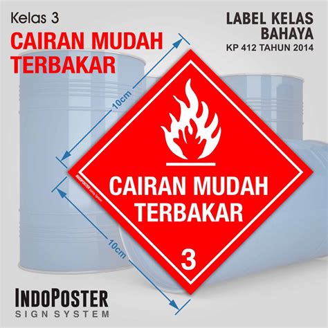 Jual Stiker IATA Label Kelas Material Bahaya Dangerous Goods Cairan