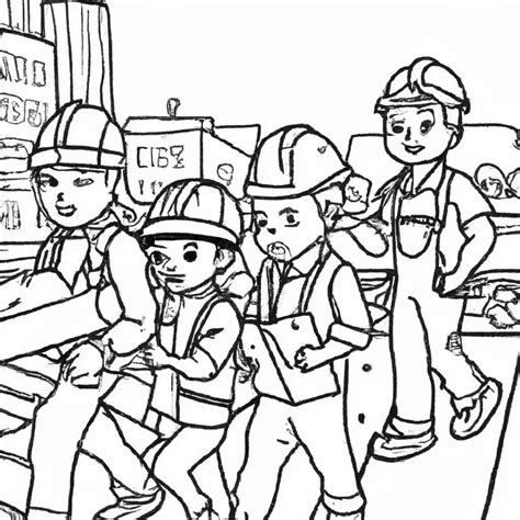 Incr Veis Desenhos De Trabalhadores Para Colorir