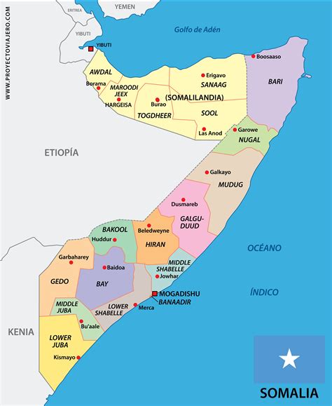 Mapas de Somalia el país de la guerra civil eterna