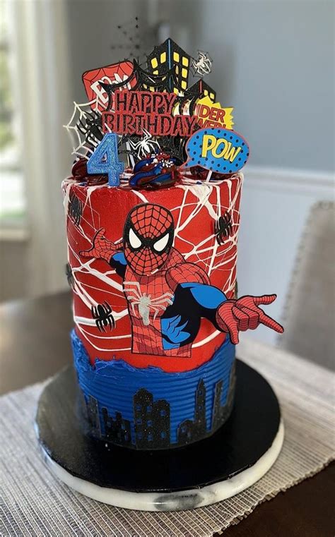 Spider Man Cake Topper Spider Man Party Spider Man Birthday Spider Man Party Etsy In 2024