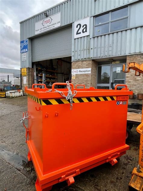 Drop Bottom Bins For Cranes Or Forklifts — Crane Gear