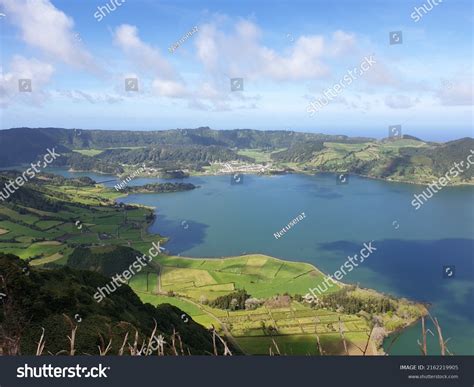 Sete Cidades Volcano Crater Lagoons Located Stock Photo 2162219905 ...