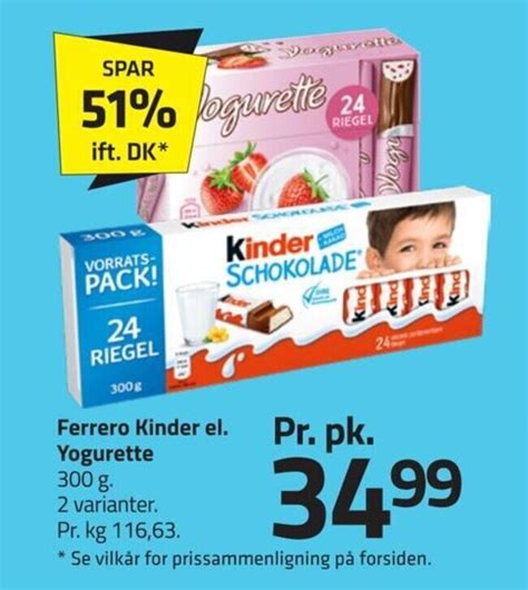 Ferrero Kinder El Yogurette Tilbud Hos Fleggaard