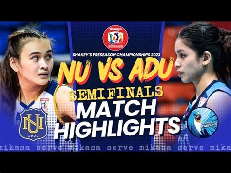 Nu Vs Adu Full Game Highlights Semifinals Shakey S Super League