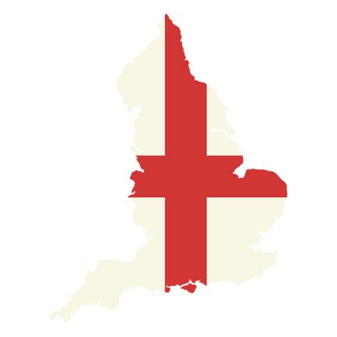 The Flag Of England In Its Map PNG & SVG Design For T-Shirts