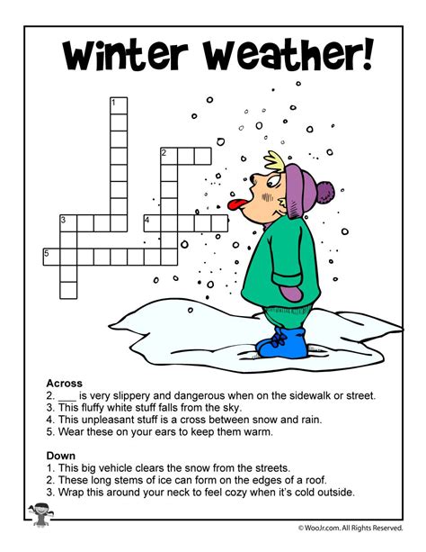 Free Printable Winter Word Puzzles