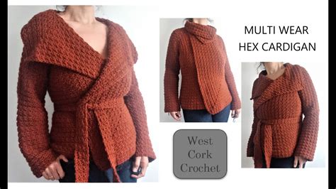 How To Crochet The Hex Cardigan Hexagon Cardigan Hex Jacket Hexagon