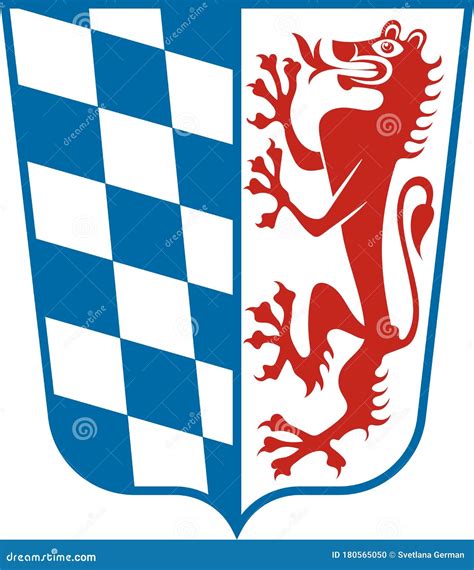 Coat Of Arms Of Lower Bavaria City In Bavaria Germany Stock Vector