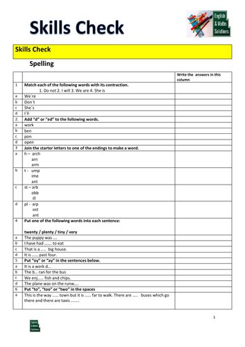 Functional Skills English Diagnostic Assessment Revised Standards ...