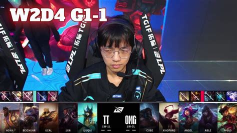 Omg Vs Tt Game 1 Week 2 Day 4 Lpl Spring 2024 Oh My God Vs