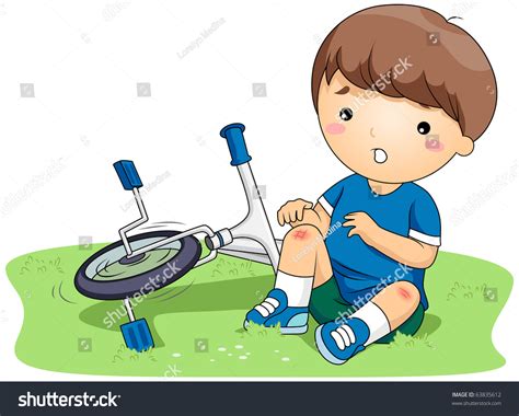 Illustration Boy Who Bruised His Knees Stock Vector 63835612 Shutterstock