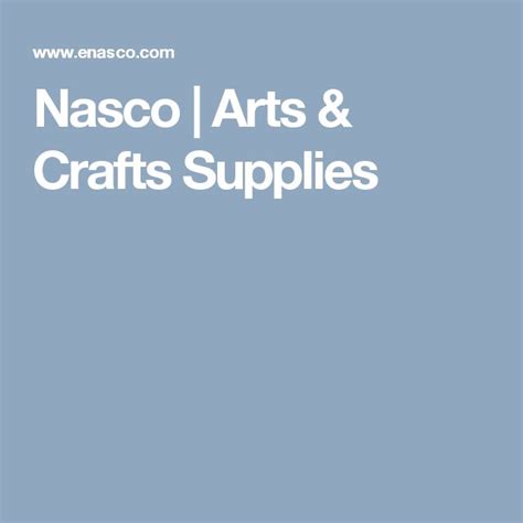 Nasco | Arts & Crafts Supplies | Arts & crafts supplies, Crafts, Art ...