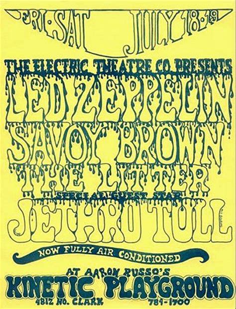 Led Zeppelin Savoy Brown Litter Jethro Tull Kinetic Playground