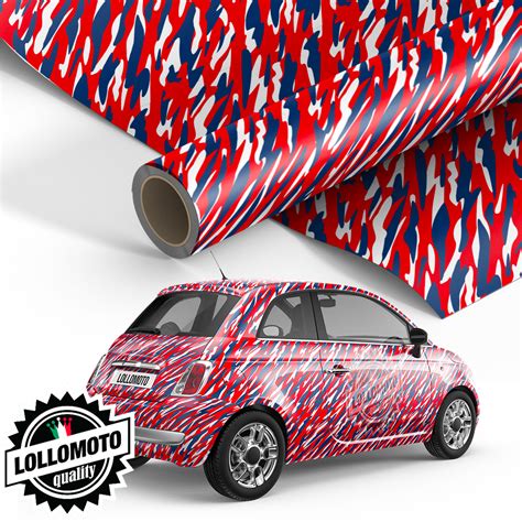 Pellicola Red Camouflage Splash Pellicola Car Wrapping Adesiva