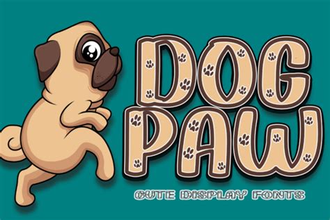 Dog Paw Font by my writing · Creative Fabrica