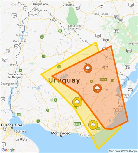 Rige alerta amarilla y naranja para buena parte del país por tormentas