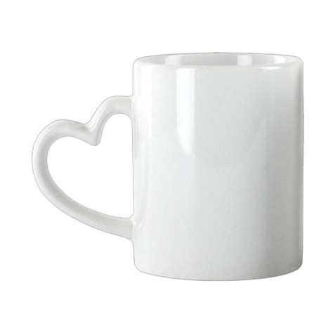 Round Ceramic White Heart Handle Mug Capacity 350ml To 375ml At Rs 55