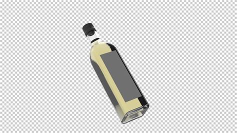 Premium Psd Glass Bottle Isolated 3d Render