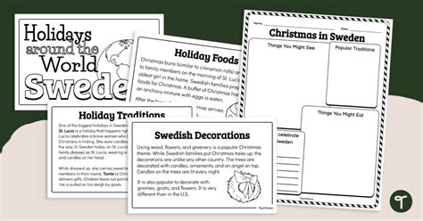 Christmas Around The World Mini Book Sweden Teach Starter