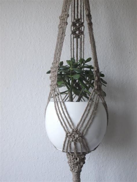 Brilliant Twine Macrame Plant Hanger Square Wall Basket Hanging Flower