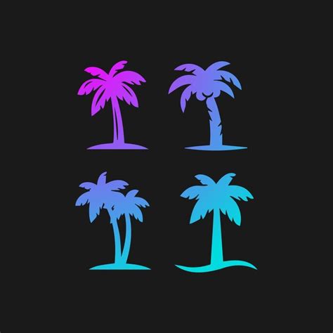 Premium Vector Palm Tree Logos Design Vector Image