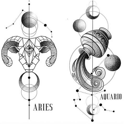 Aquarius Symbol Tattoo Astrology Tattoo Horoscope Tattoos Zodiac