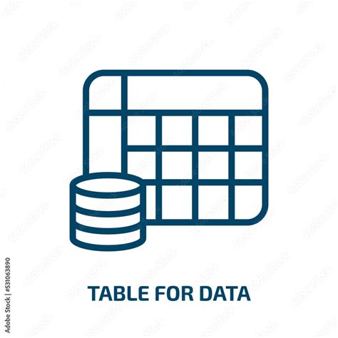 Data Table Icon Vector