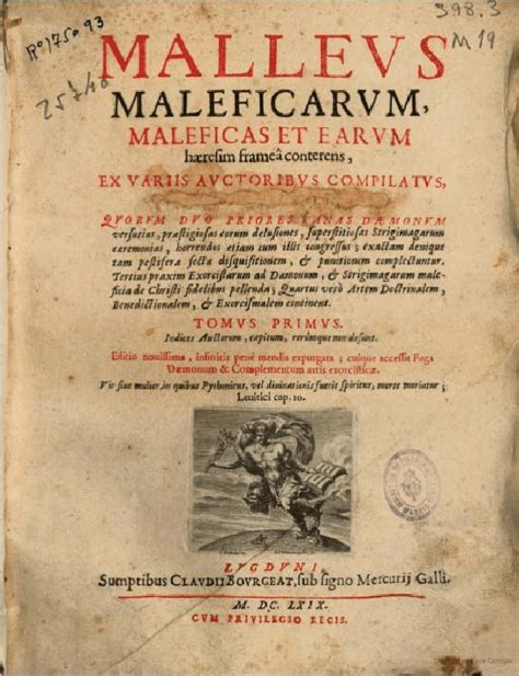 Malleus Maleficarum H Kramer Y J Sprenger Fuente