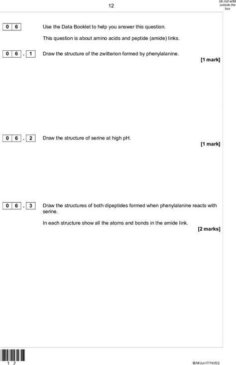 June 2017 QP Paper 2 AQA Chemistry A Level 6 0