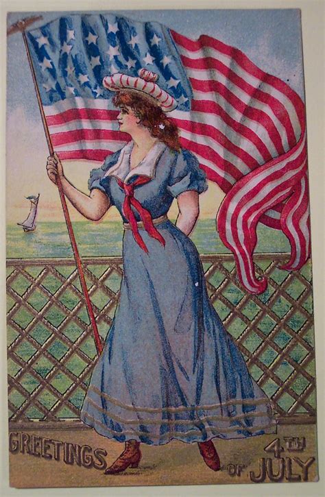 Vintage 4th Of July Postcard 1908 Dave Flickr